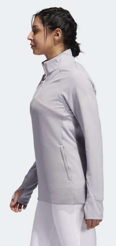 Adidas Hybrid Quarter-Zip dámská mikina, glory grey