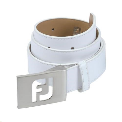 FootJoy Branded kožený pásek, bílý