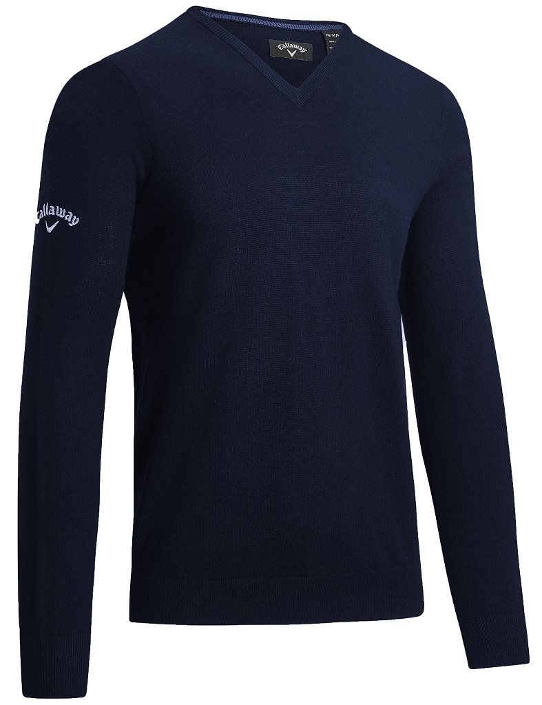 Callaway V-Neck Merino pánský svetr, modrý