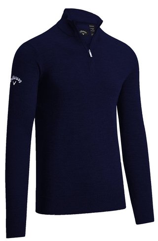 Callaway 1/4 Zipped Merino pánský svetr, modrý
