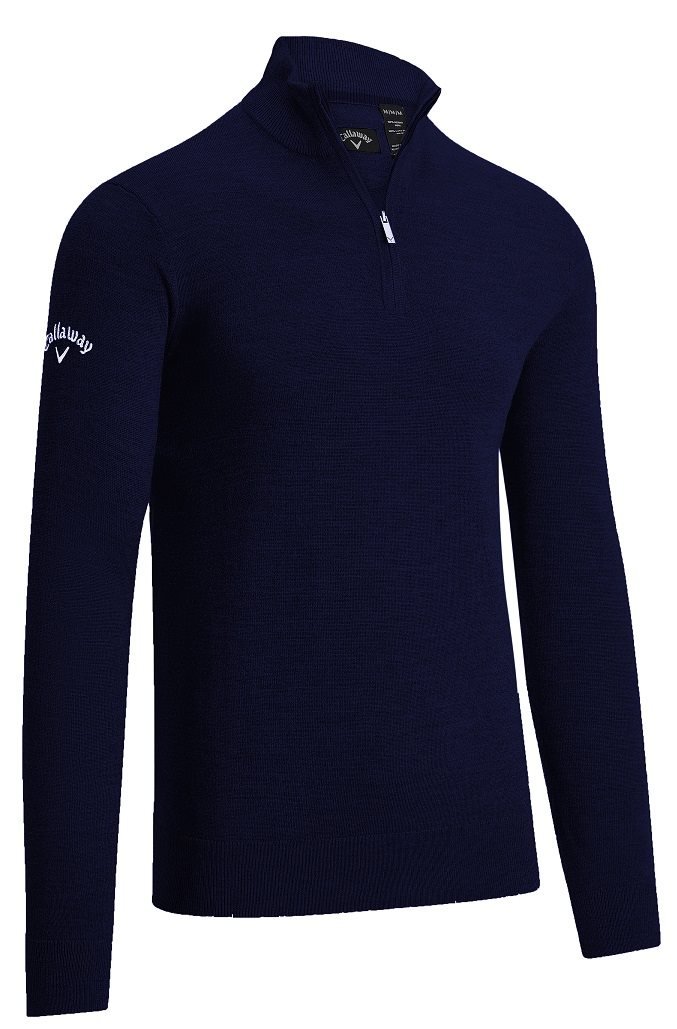 Callaway 1/4 Zipped Merino pánský svetr, modrý