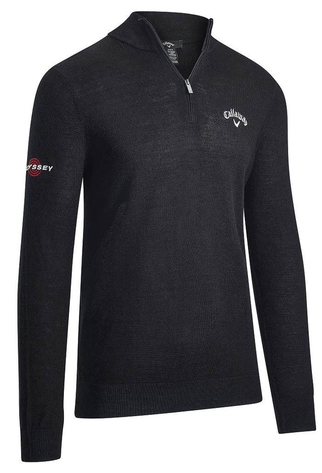 Callaway 1/4 Blended Merino pánský svetr, černý