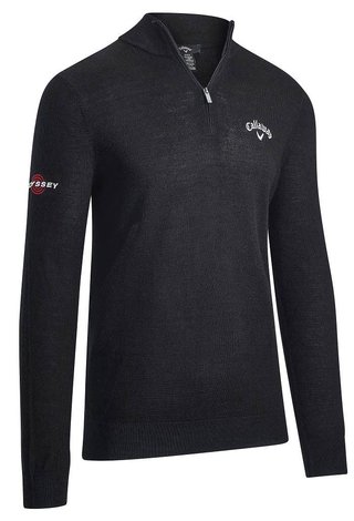 Callaway 1/4 Blended Merino pánský svetr, černý