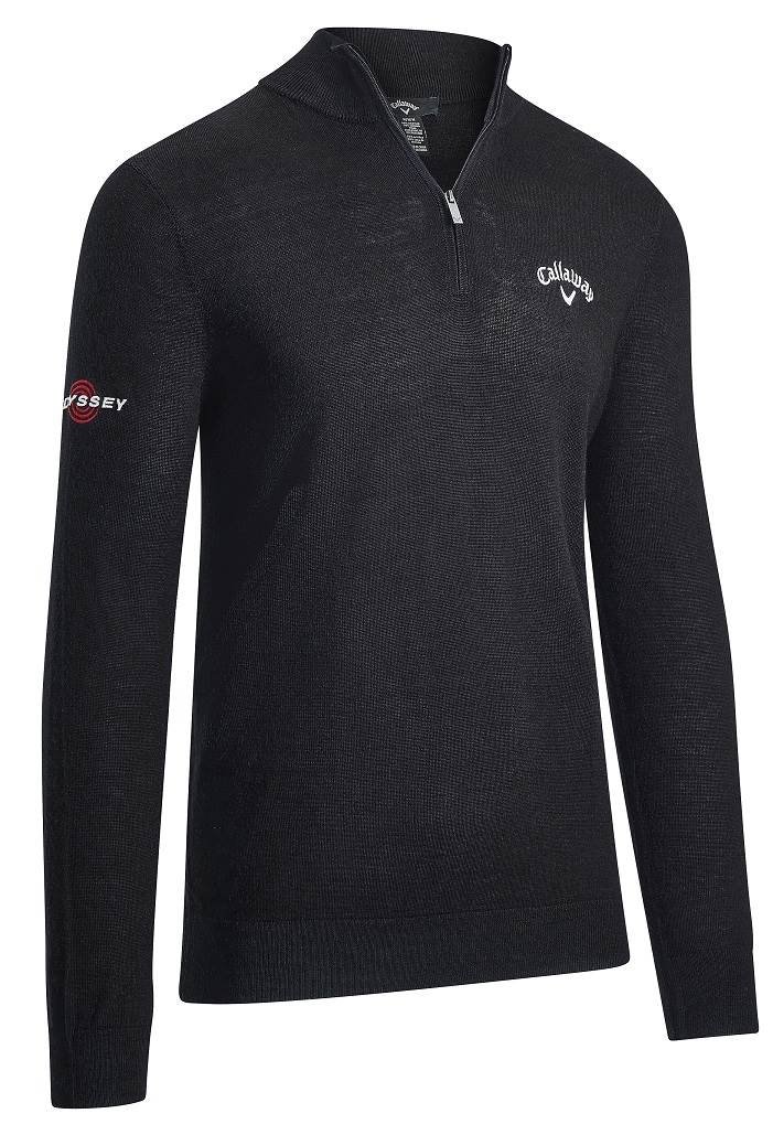 Callaway 1/4 Blended Merino pánský svetr, černý