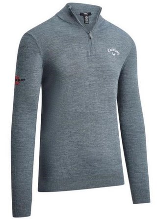 Callaway 1/4 Blended Merino pánský svetr, šedý