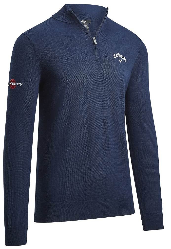 Callaway 1/4 Blended Merino pánský svetr, modrý