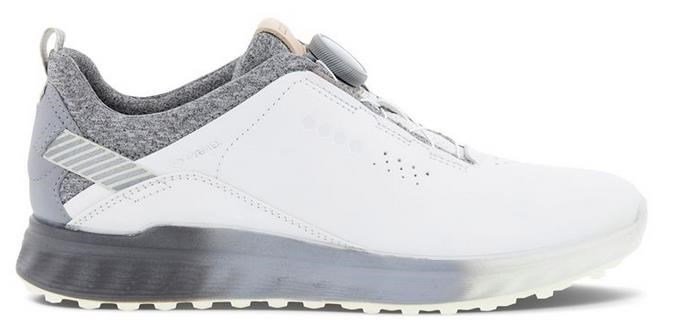Ecco S-Three Boa dámské golfové boty, bílo/šedé