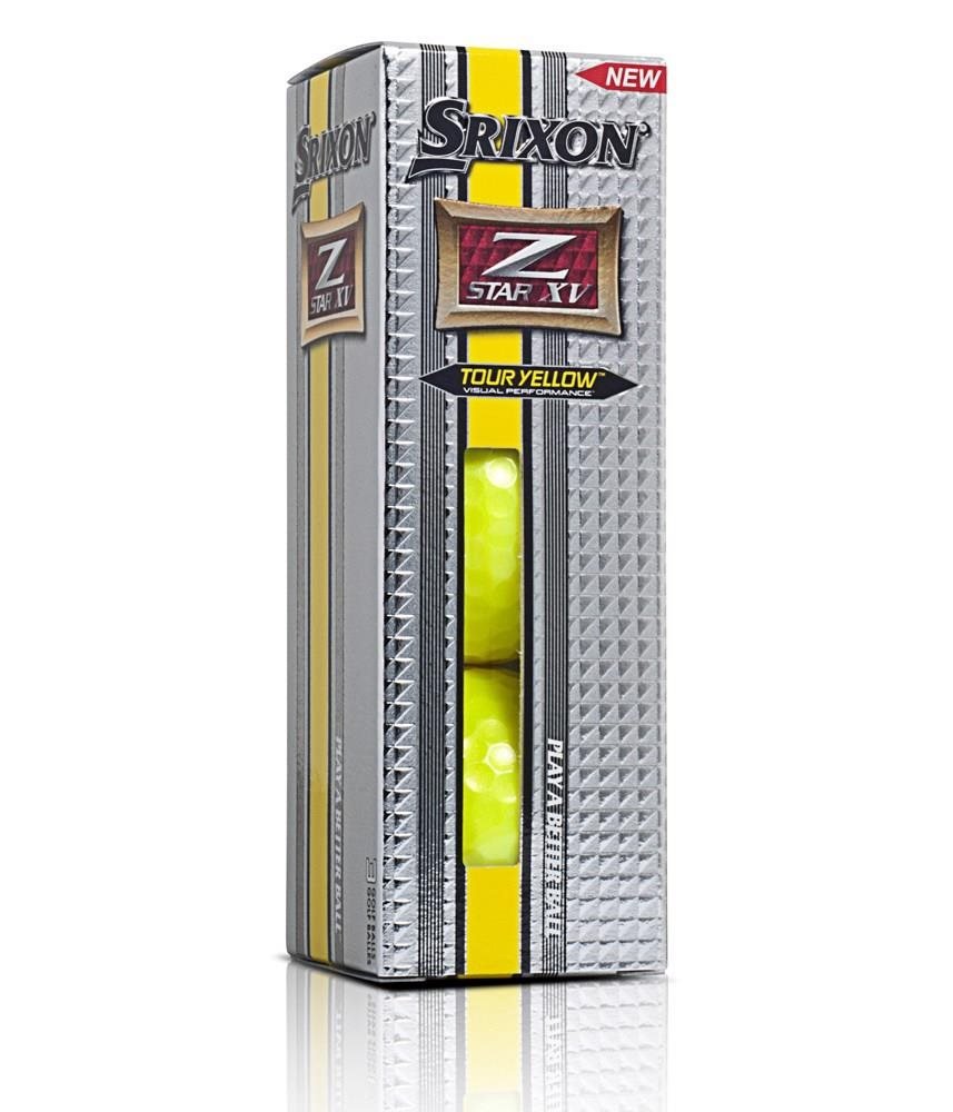 Srixon Z-STAR XV golfové míčky, žluté, 4-vrstvé