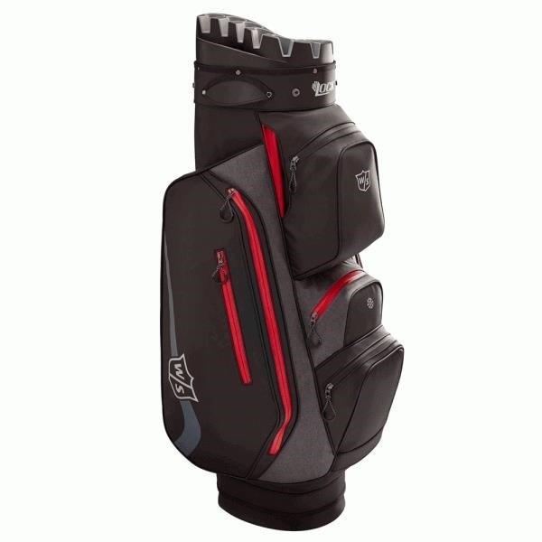 Wilson Staff I-Lock Rain cart bag, černo/červený