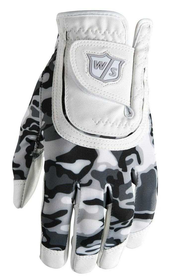 Wilson Staff Fit All dětská golfová rukavice, bílo/černá camo