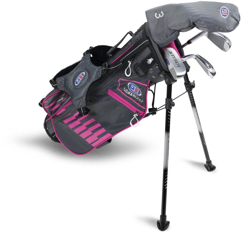 2022  U.S. Kids UL45 (114 cm) WT25-s dětský golfový set, šedo/růžový