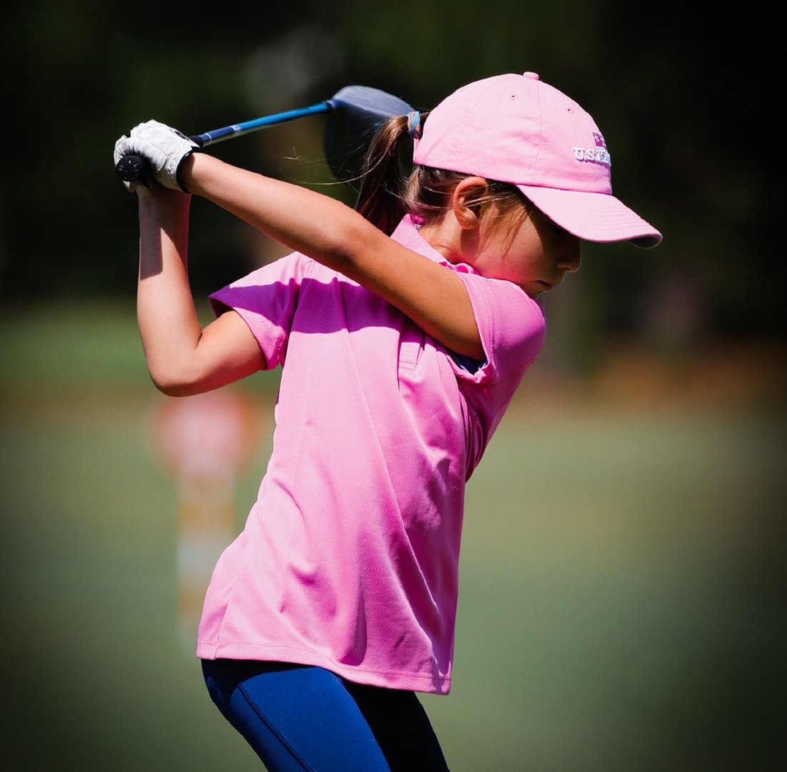U.S. Kids Golf USKTech Lisle dívčí polo, růžové