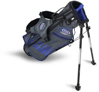 2022 U.S. Kids Golf UL45 (114cm) WT25-s dětský stand bag, šedo/modrý