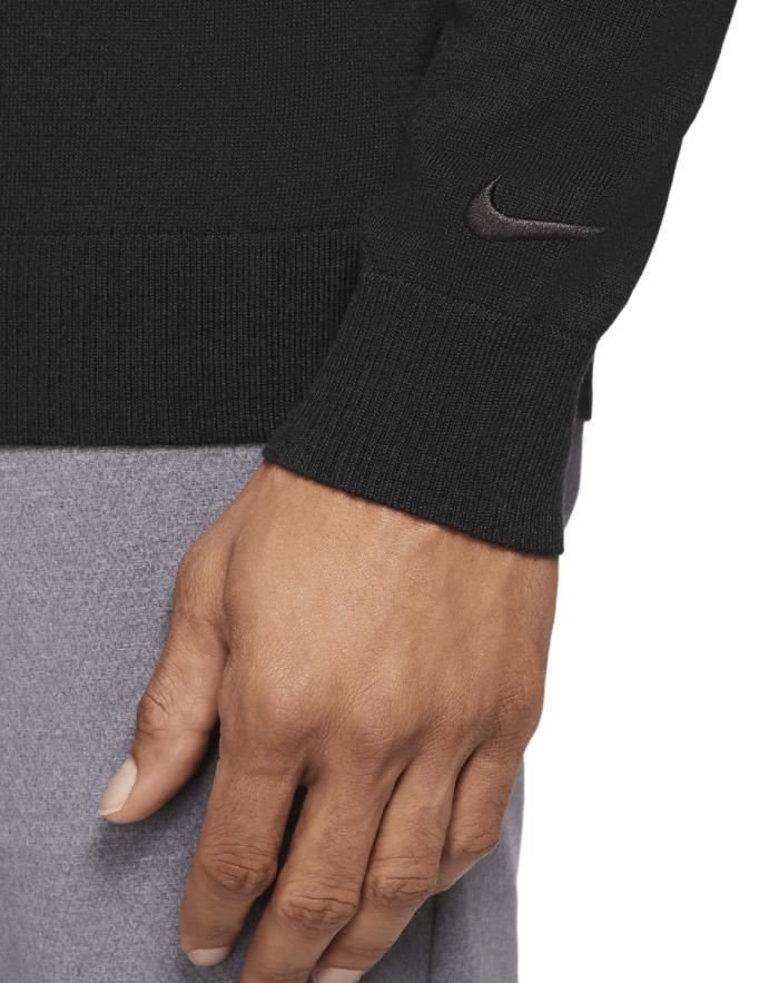 Nike Tiger Woods pánský pletený golfový svetr, černý