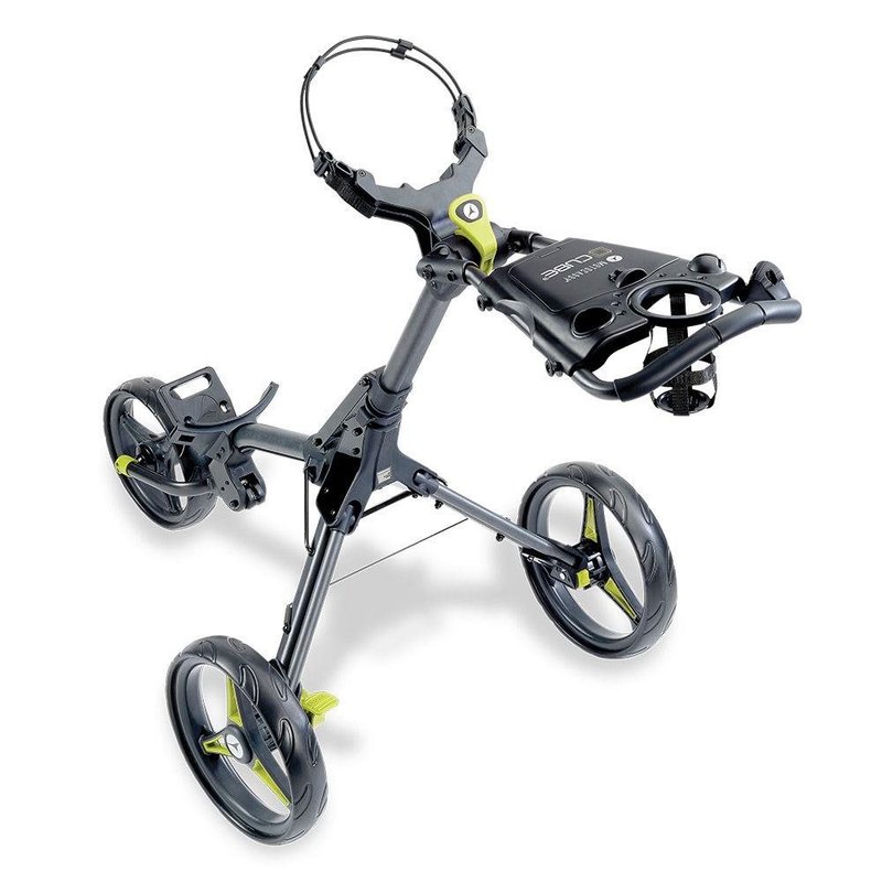 Motocaddy CUBE manuální golfový vozík, graphite/lime