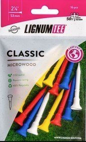 Lignum Tee plastová týčka 53mm, 16ks, mix barev