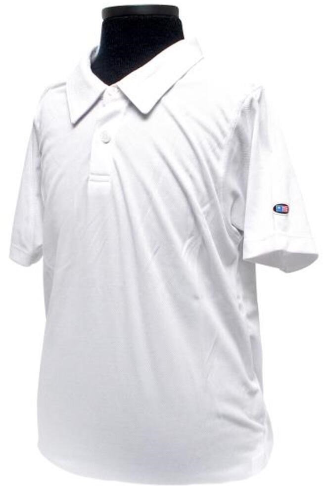U.S. Kids Golf USKTech Lisle dětské polo, bílé