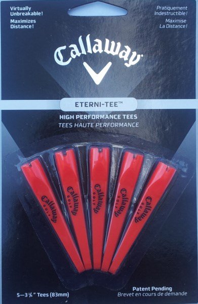 Callaway Eterni-Tee plastová týčka, červená, 5 ks