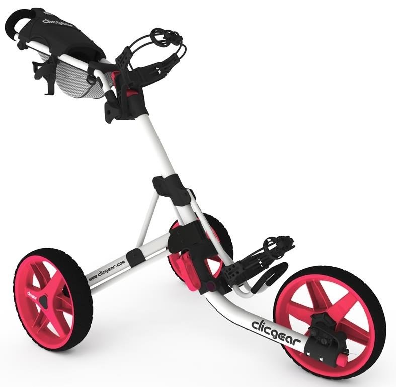 Clicgear 3.5+ golfový vozík, arctic white/pink