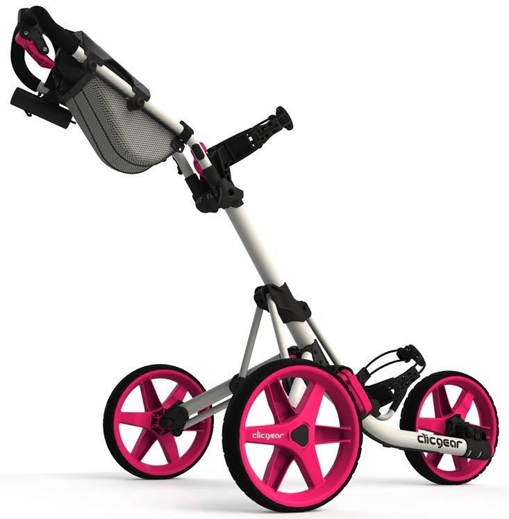 Clicgear 3.5+ golfový vozík, arctic white/pink