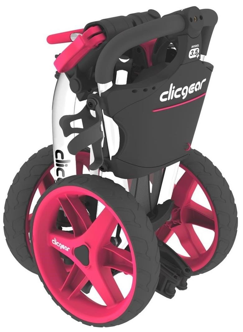 Clicgear 3.5+ golfový vozík, arctic white/pink