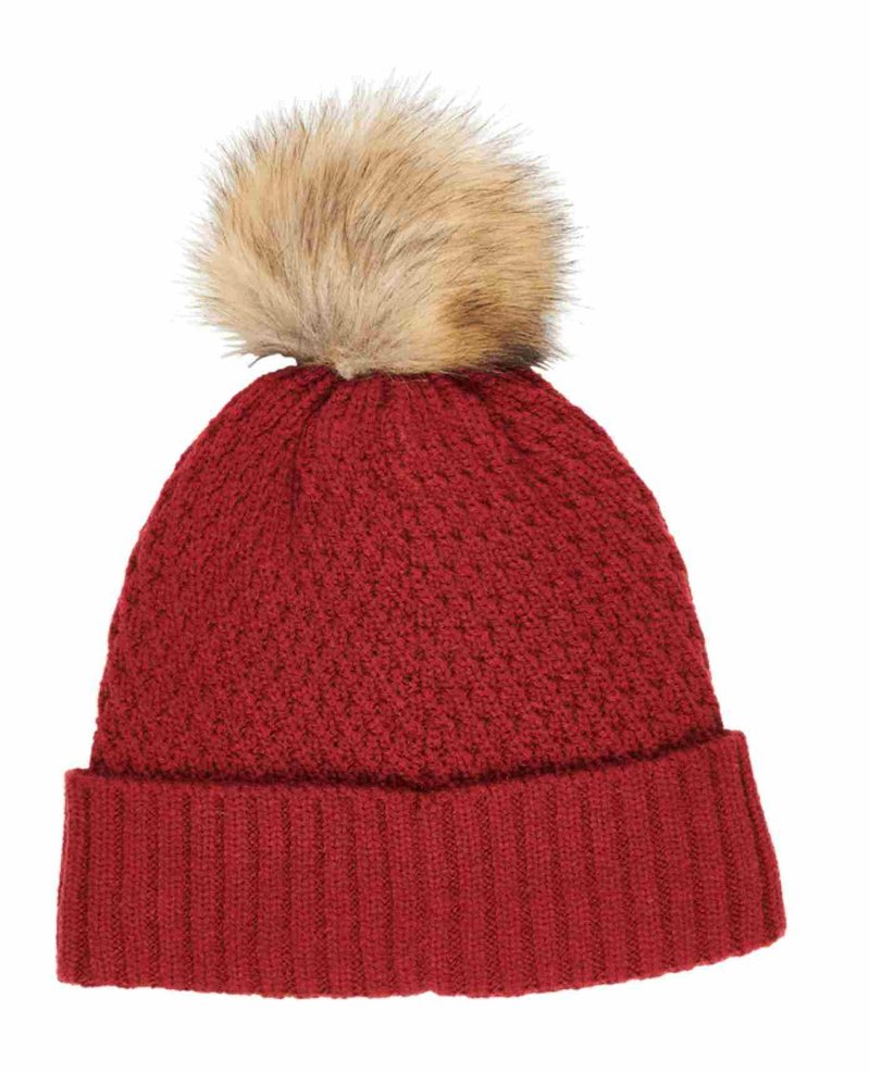 Callaway Pom Pom Beanie dámská zimní čepice, červená