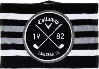 Callaway Cart golfový ručník, bílo/černo/šedý