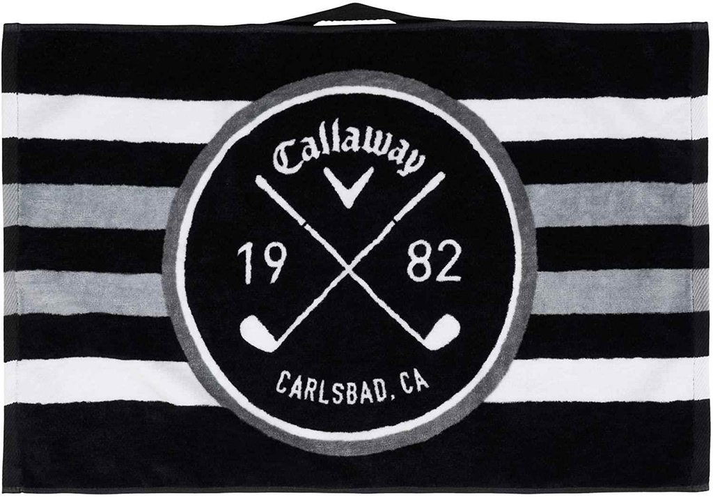 Callaway Cart golfový ručník, bílo/černo/šedý