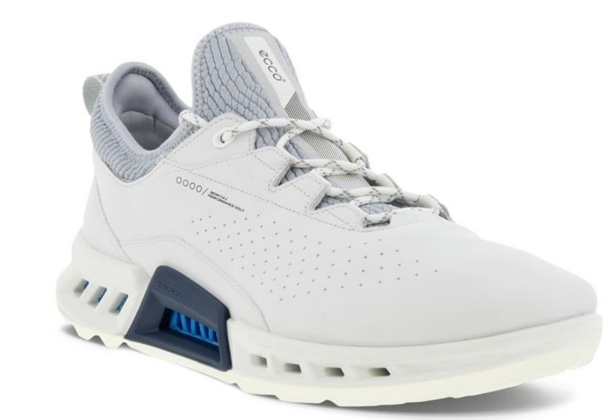 Ecco Biom C4 pánské kožené Gore-Tex golfové boty, bílé