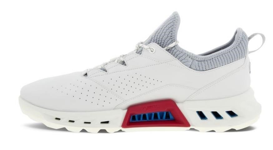 Ecco Biom C4 pánské kožené Gore-Tex golfové boty, bílé