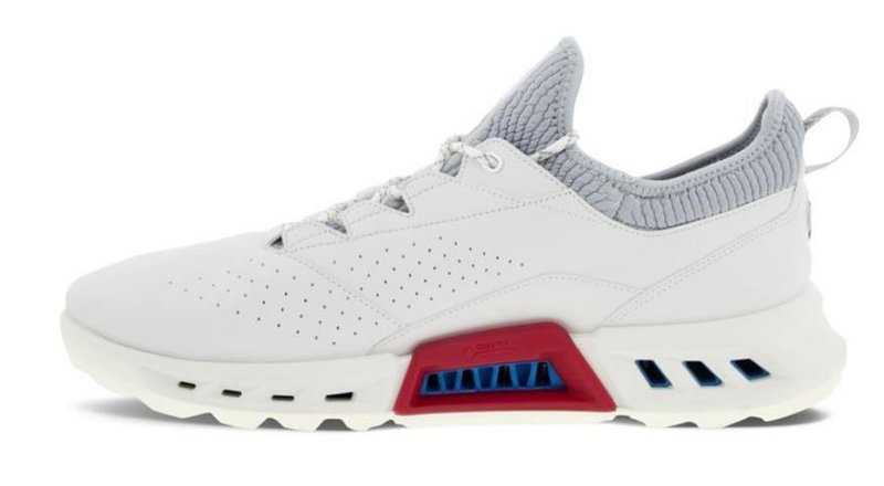 Ecco Biom C4 pánské kožené Gore-Tex golfové boty, bílé