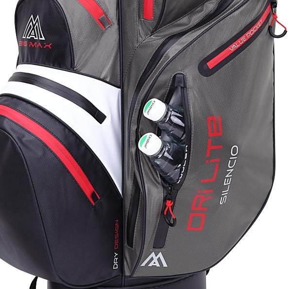 Big Max Dri Lite Silencio 2 cart bag, šedo/bílo/černo/červený