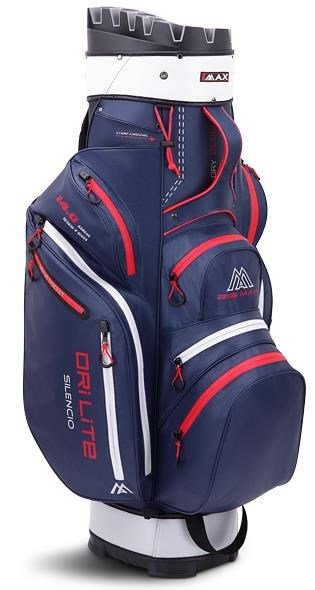 Big Max Dri Lite Silencio 2 cart bag, tmavě modro/stříbrno/červený