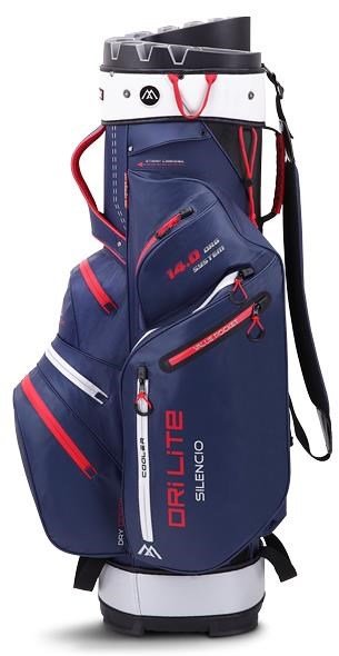 Big Max Dri Lite Silencio 2 cart bag, tmavě modro/stříbrno/červený