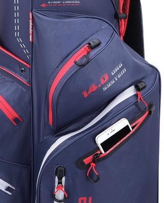Big Max Dri Lite Silencio 2 cart bag, tmavě modro/stříbrno/červený