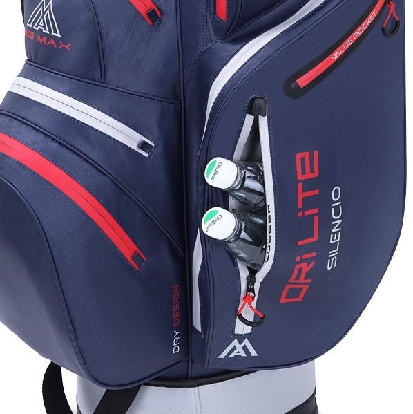 Big Max Dri Lite Silencio 2 cart bag, tmavě modro/stříbrno/červený