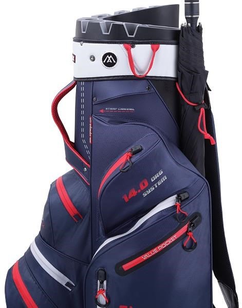 Big Max Dri Lite Silencio 2 cart bag, tmavě modro/stříbrno/červený