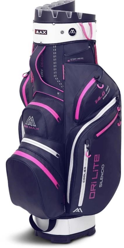Big Max Dri Lite Silencio 2 cart bag, steel blue/silver/fuchsia