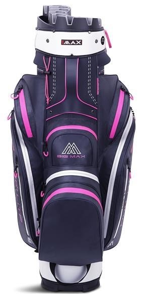 Big Max Dri Lite Silencio 2 cart bag, steel blue/silver/fuchsia