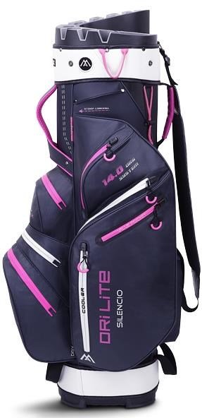 Big Max Dri Lite Silencio 2 cart bag, steel blue/silver/fuchsia