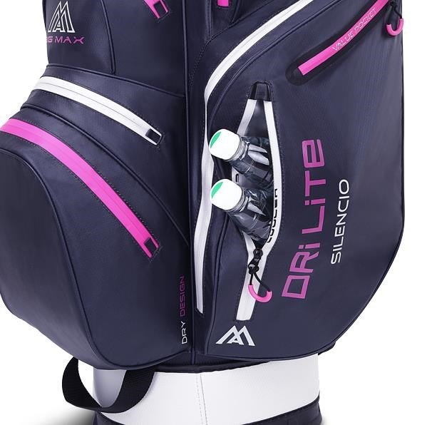 Big Max Dri Lite Silencio 2 cart bag, steel blue/silver/fuchsia