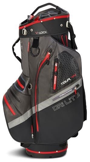 Big Max Dri Lite V-4 cart bag, šedo/černo/červený