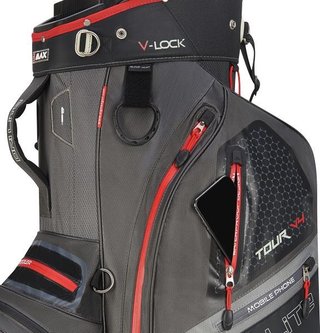 Big Max Dri Lite V-4 cart bag, šedo/černo/červený