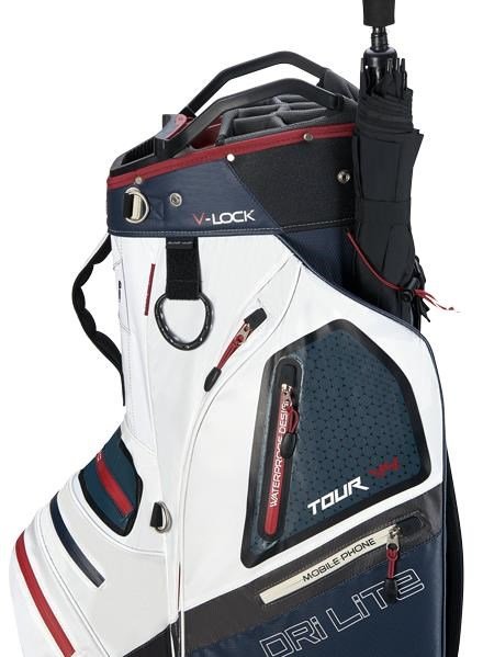 Big Max Dri Lite V-4 cart bag, blueberry/white/merlot