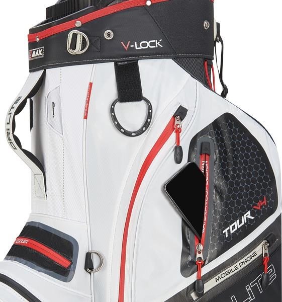 Big Max Dri Lite V-4 cart bag, černo/bílo/červený