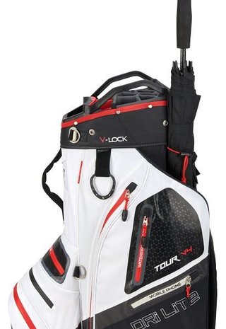 Big Max Dri Lite V-4 cart bag, černo/bílo/červený