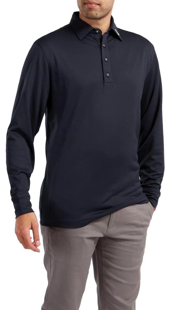 FootJoy Thermocool Self pánské polo s dlouhým rukávem, modré
