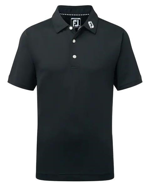 Footjoy Stretch Pique Solid dětské polo, černé
