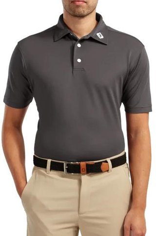FootJoy Stretch Pique Solid pánské polo, šedé