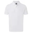 FootJoy Stretch Pique Solid Rib Knit Collar pánské polo, bílé